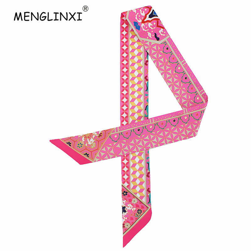Luxury Bags Shopping - New Geometric Floral Print Silk Scarf
