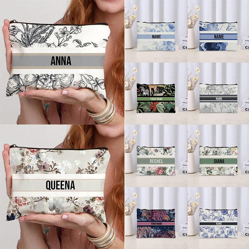 Luxury Bags Brand Names - Custom Name Vintage Makeup Bag Bridesmaid