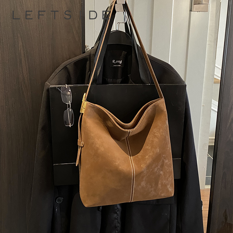 Luxury Bags Trend 2025 - LEFTSIDE Women Pu Leather Shoulder Bag