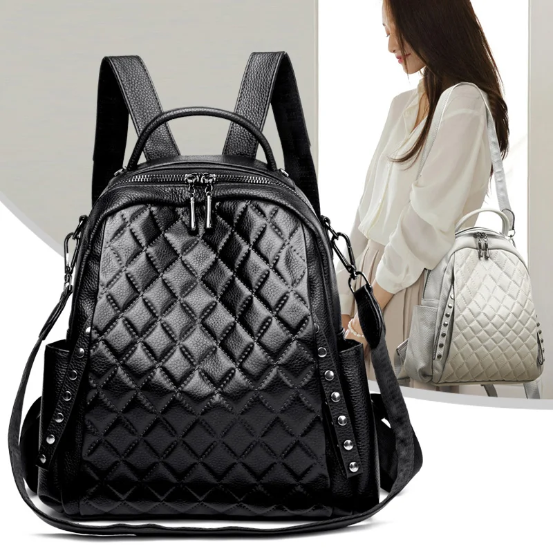 Genuine Leather Rucksack Women - Luxury Bags Girls review and price
