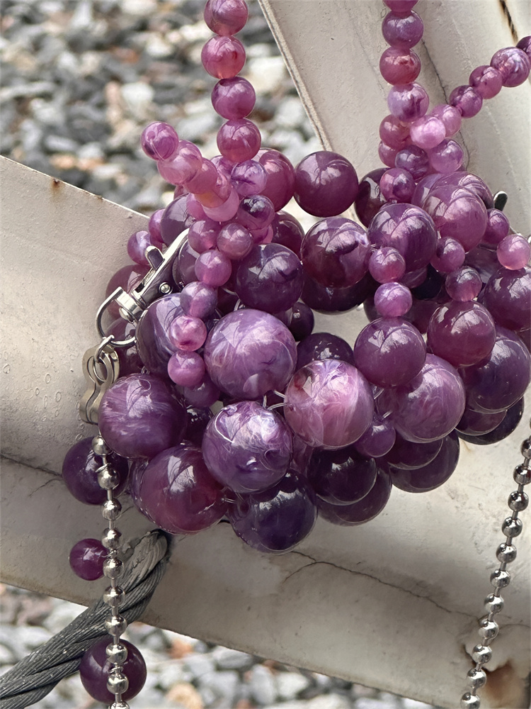 Girls Mini Purple Beaded  Clut - Luxury Bags Girls review and price