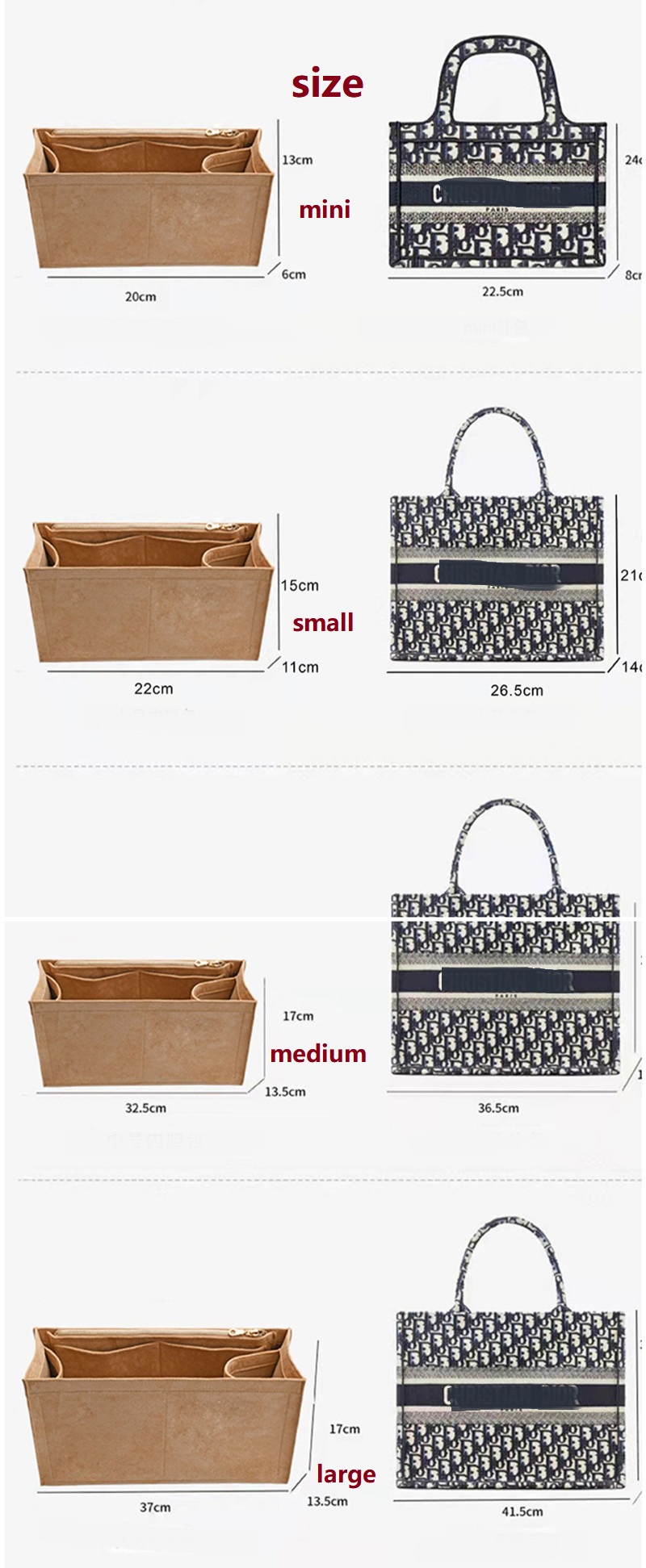 Makeup Bag For Dior Book Tote  - Luxury Bags Dior review and price