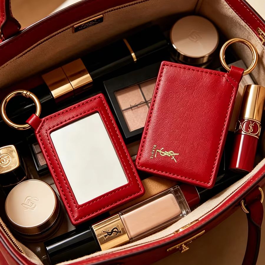 YSL Red Leather Square Mini Po - Luxury Designer Bags Ysl review and price