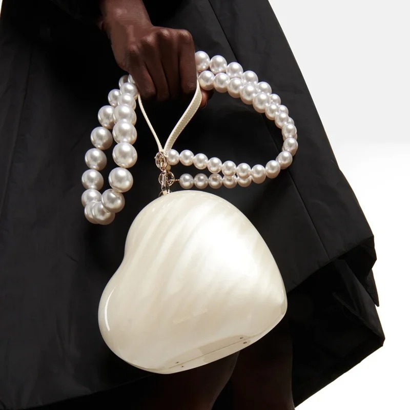 Fashion Acrylic Hearts Evening - Luxury Bags Girls review and price