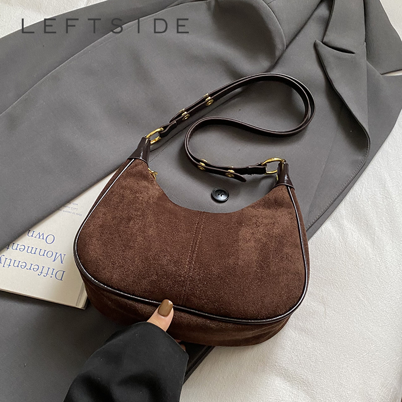 LEFTSIDE Women Small Suede Sho - Luxury Bags Trend 2025 review and price
