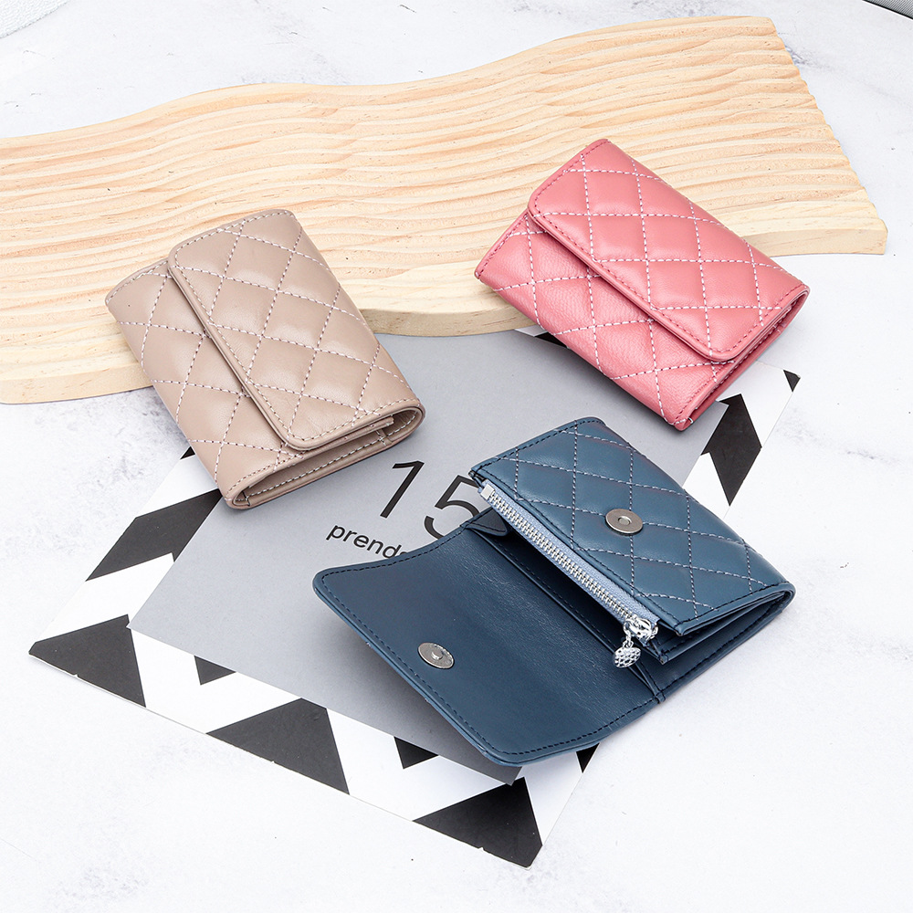 Sheepskin Quilted Card Holder  - Luxury Bags Brand Names review and price