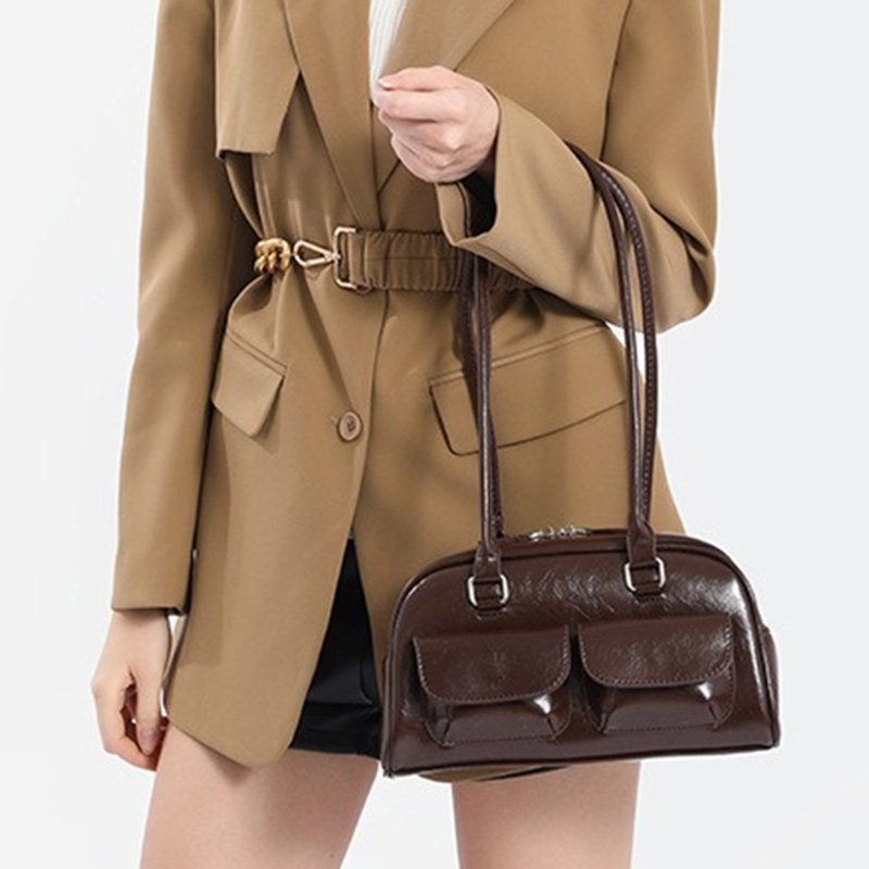 Lady Casual Versatile Solid Sh - Luxury Bags Girls review and price